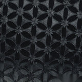 Black Tone-on-Tone Floral Chiffon, Polyester