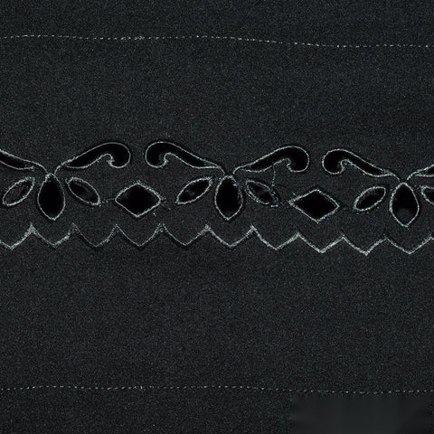 Black Floral Knit, Polyester, 285 gsm