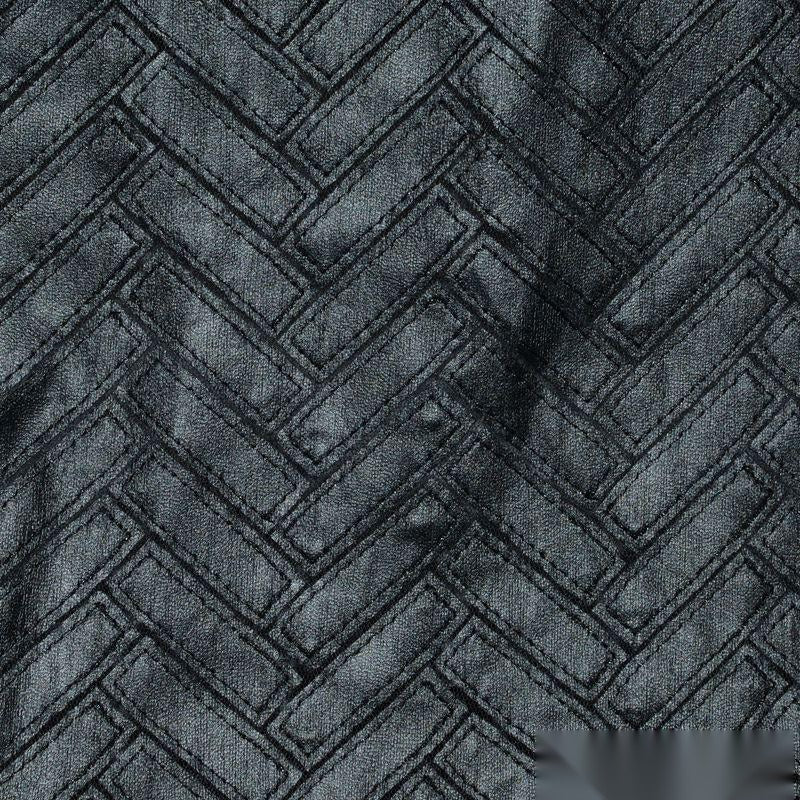 Dark Grey Herringbone Jacquard, Polyester, 170 gsm