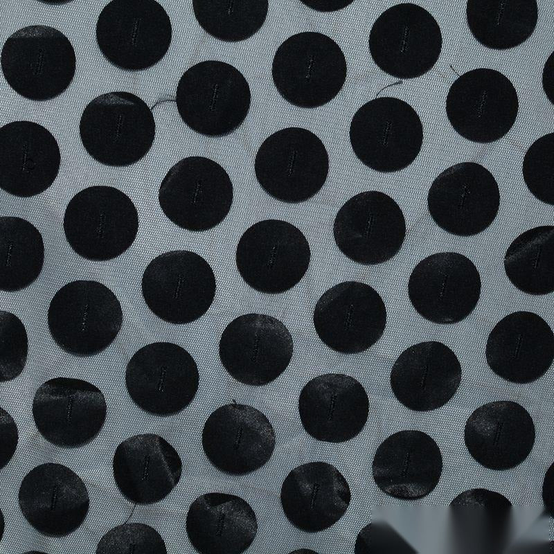 Black Dots Knit, Polyester, 90 gsm