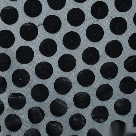Black Dots Knit, Polyester, 90 gsm