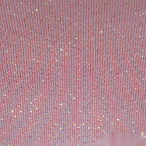 Pink Glitter-Dot Mesh, Polyester, 41 gsm