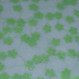 Green Floral Mesh, Polyester