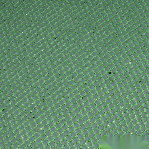 Bright Green Geometric Mesh, Polyester