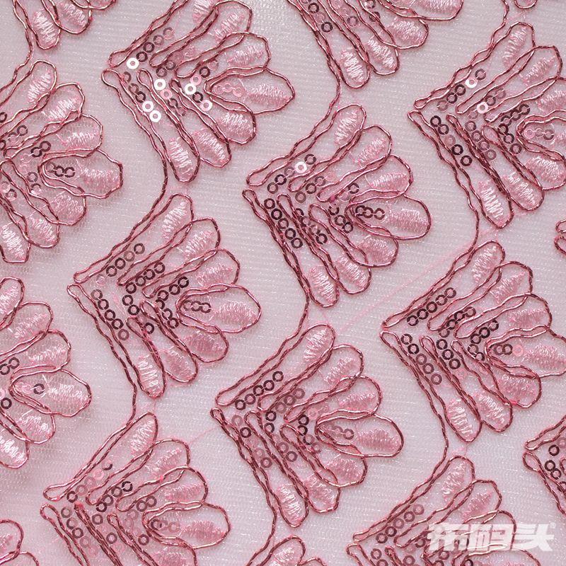 Pink Sequins Knit, Polyester