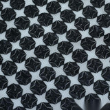 Black Geometric-Star Organza, Polyester