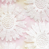 White Floral Knit, Polyester — texture
