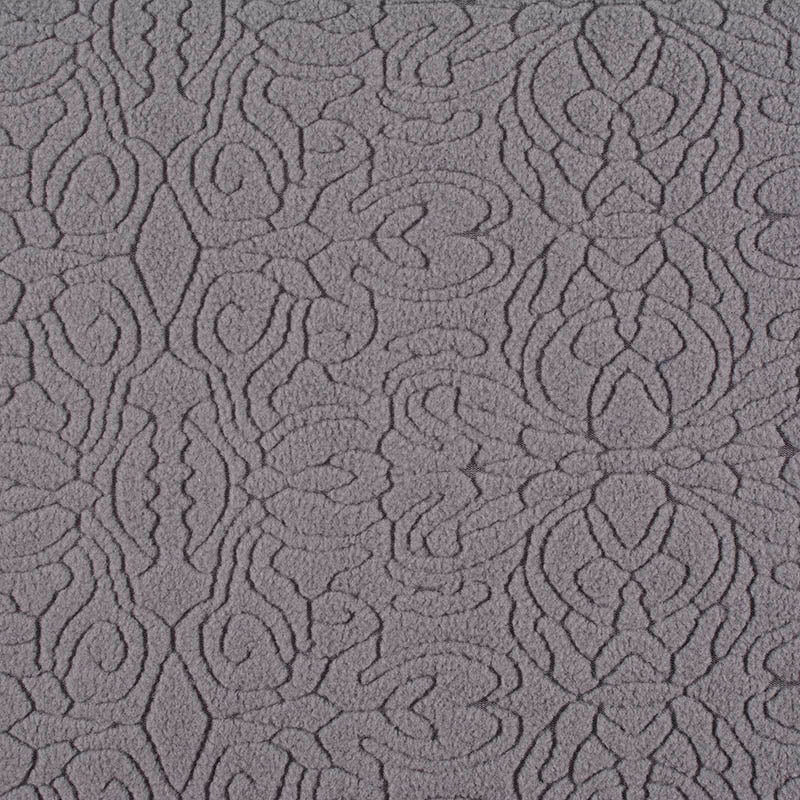 Grey Tone-on-Tone Interlock Knit, Polyester, 191 gsm