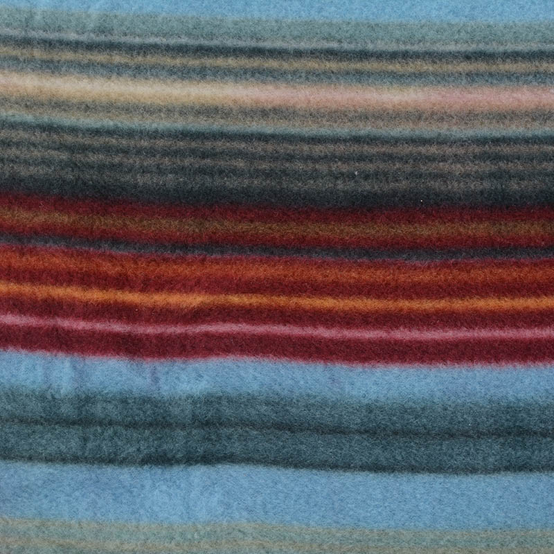 Blue Horizontal-Stripe Knit, Polyester, 190 gsm
