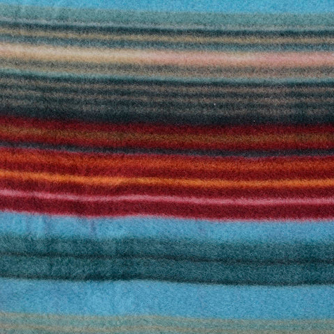Blue Horizontal-Stripe Knit, Polyester, 190 gsm
