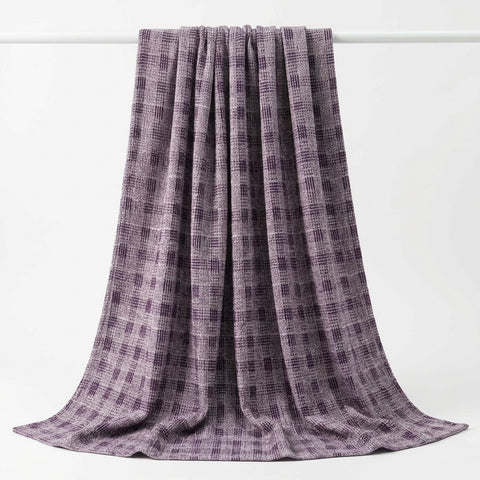 Purple Abstract-Grid Bouclé, Polyester