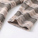 Grey Stripes Jacquard, Poly-Cotton — mockup: dress bodycon