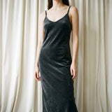 Polyester Cotton Stretch Velvet Fabric, 280 gsm, 165 cm — Black, ref EF-259672 — mockup: dress bodycon