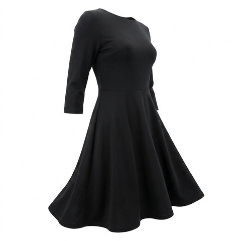Black Ponte Knit, Tencel Lyocell-Nylon