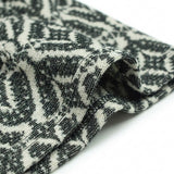 Jacquard Polyester Stretch Chunky Knit Fabric, 150 gsm, 150 cm — Grey — mockup: dress bodycon