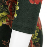 Red Floral Jersey Knit, Poly-Viscose, 228 gsm — mockup: dress bodycon