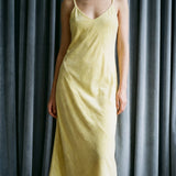 Cotton Polyester Stretch Velvet Fabric, 280 gsm, 160 cm — Yellow — mockup: dress bodycon