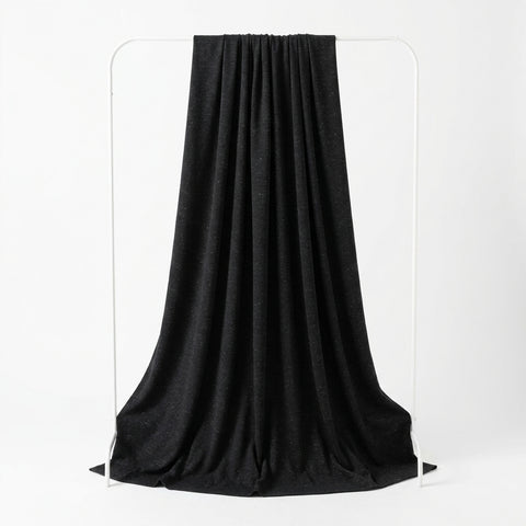 Dark Grey Marl Ponte Knit, Polyester, 290 gsm