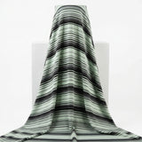 Light Green Horizontal-Stripe French Terry, Poly-Viscose — mockup: dress bodycon
