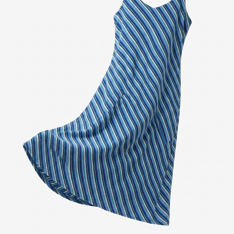 Blue Horizontal-Stripe French Terry, Polyester