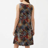 Black Abstract-Animal Print Linen-Look, Polyester — mockup: dress bodycon