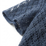 Blue-Grey Openwork Lace, Polyester — mockup: dress bodycon