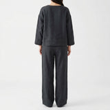 Dark Grey Marl Woven, Viscose-Linen — mockup: dress bodycon
