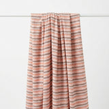 Pink Horizontal-Stripe Crepe, Poly-Cotton — mockup: dress bodycon