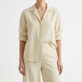 Slub Viscose Linen Woven Fabric, 185 gsm, 134 cm — Khaki — mockup: dress bodycon