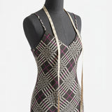 Charcoal Plaid Jacquard, Poly-Viscose — mockup: dress bodycon