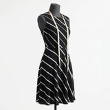 Black Stripe Crepe, Viscose — mockup: dress bodycon