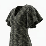 100% Cotton Scuba Knit Fabric, 280 gsm, 150 cm — Black — mockup: dress bodycon