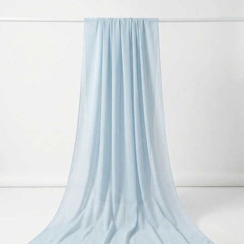 100% Polyester Chiffon Fabric, 70 gsm, 148 cm — Blue