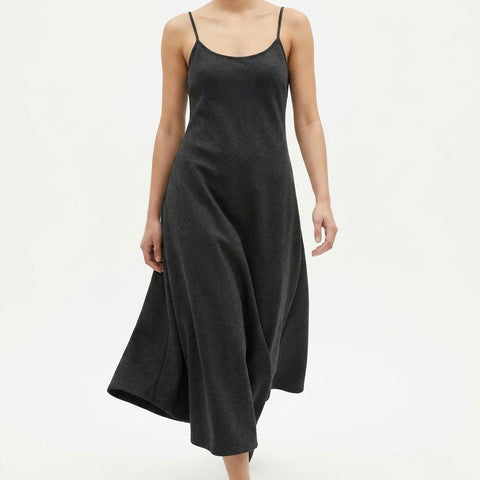 Dark Grey Marl Scuba Knit, Poly-Viscose, 380 gsm