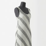 Off-White Stripe Crepe, Cotton-Poly — mockup: dress bodycon