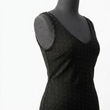 White Dot Ponte Knit, Viscose-Nylon — mockup: dress bodycon