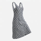 Jacquard 100% Polyester Pointelle Knit Fabric, 370 gsm, 150 cm — Navy — mockup: dress bodycon