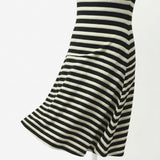 Black Horizontal-Stripe Knit, Viscose, 230 gsm — mockup: dress bodycon