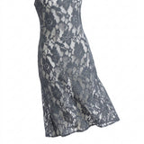 Charcoal Floral Lace, Polyester — mockup: dress bodycon