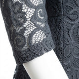 Dark Grey Floral Lace, Nylon — mockup: dress bodycon