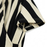 Black Vertical-Stripe French Terry, Polyester — mockup: dress bodycon