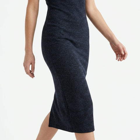 Dark Grey Marl Ponte Knit, Poly-Viscose, 330 gsm, 155 cm