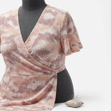 Pink Abstract Waffle Knit, Poly-Viscose — mockup: dress bodycon