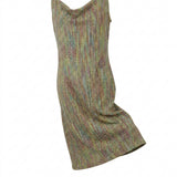 Khaki Houndstooth Mesh, Polyester — mockup: dress bodycon