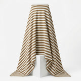 Brown Horizontal-Stripe Waffle Knit, Nylon-Spandex — mockup: dress bodycon