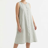 Linen Viscose Woven Fabric, 170 gsm — White — mockup: dress bodycon