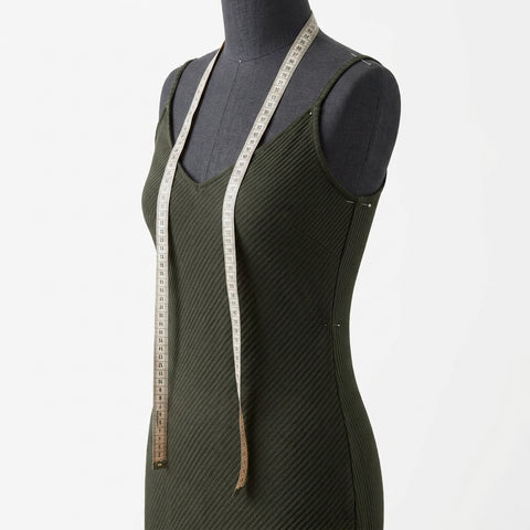 Dark Grey Rib Knit, Poly-Viscose