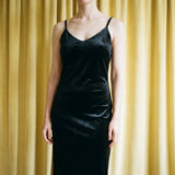 100% Polyester Velvet Fabric, 180 gsm, 150 cm — Grey — mockup: dress bodycon