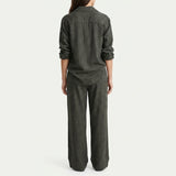 Dark Grey Heathered-Marl Linen-Look, Poly-Viscose — mockup: dress bodycon