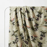 Green Palm Poplin, Cotton — mockup: dress bodycon